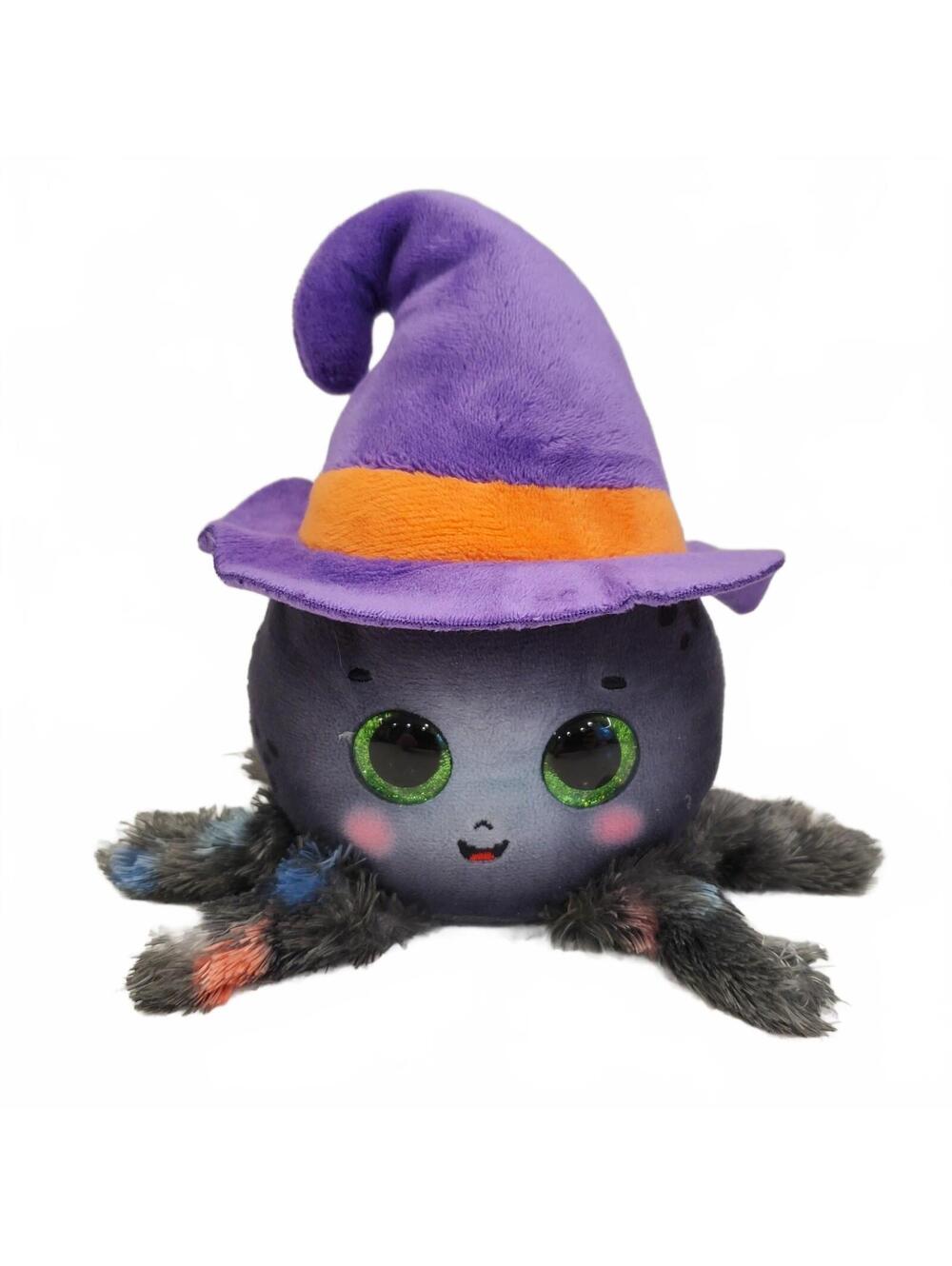 Ty Weaves Spider Plush With Purple Witch Hat Halloween